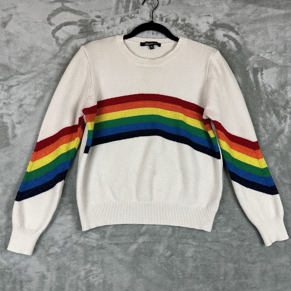 Sweet Rain Sweater Women's XL Rainbow